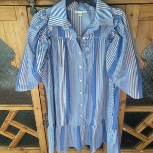 KARLIE - Crisp Button-Up Dress